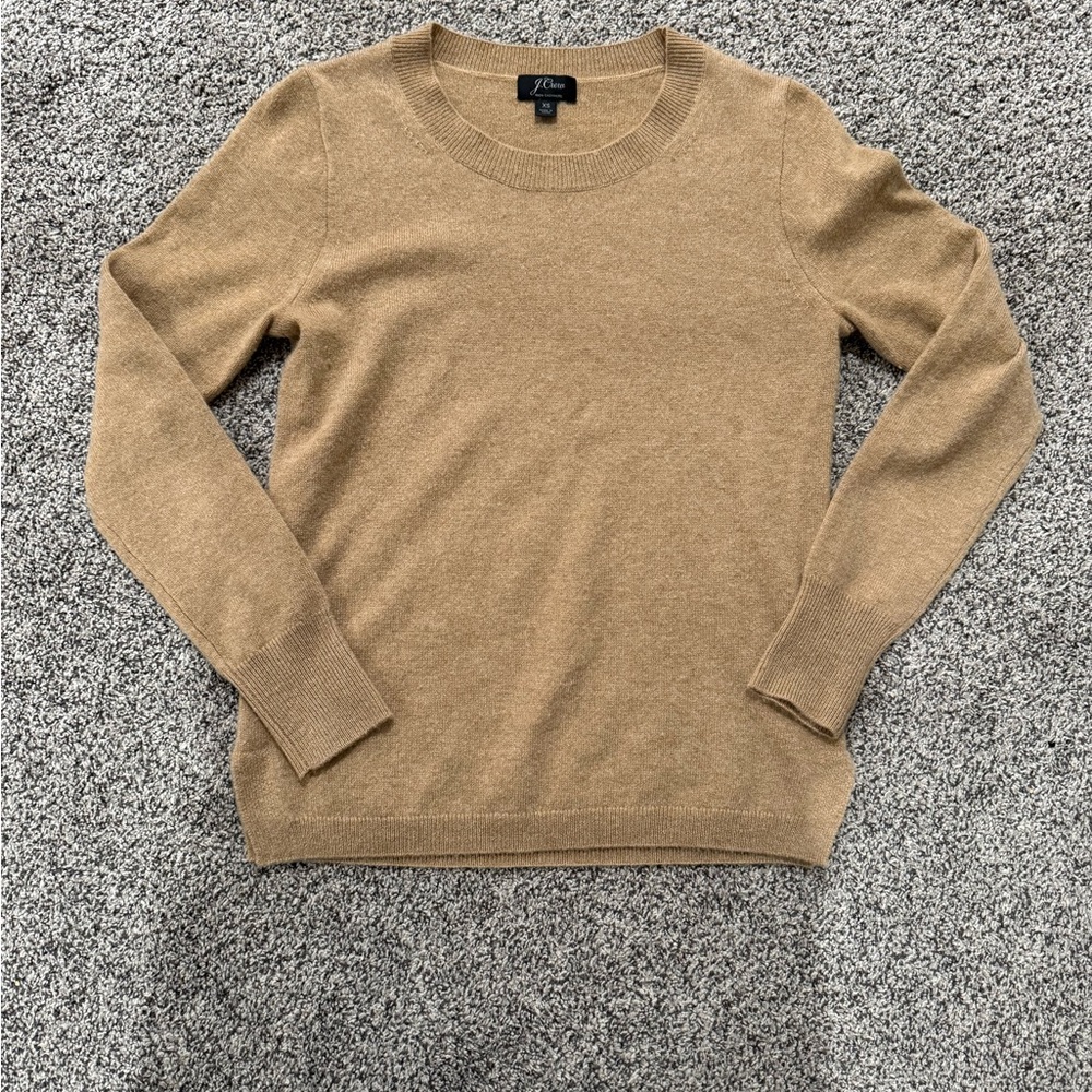 J. Crew Cashmere Sweater Tan Brown